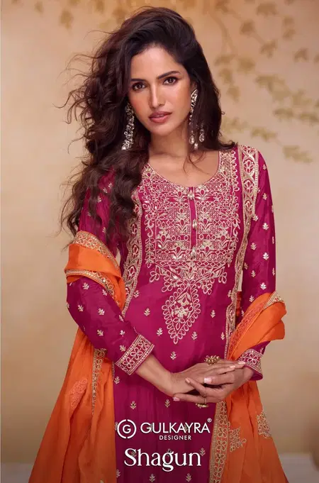 Shagun By Gulkayra Chinon Embroidery Readymade Suits Wholesale Price In Surat